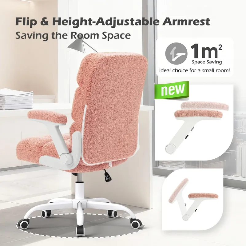 SEATZONE Ergonomic Executive Desk Chair Faux Fur